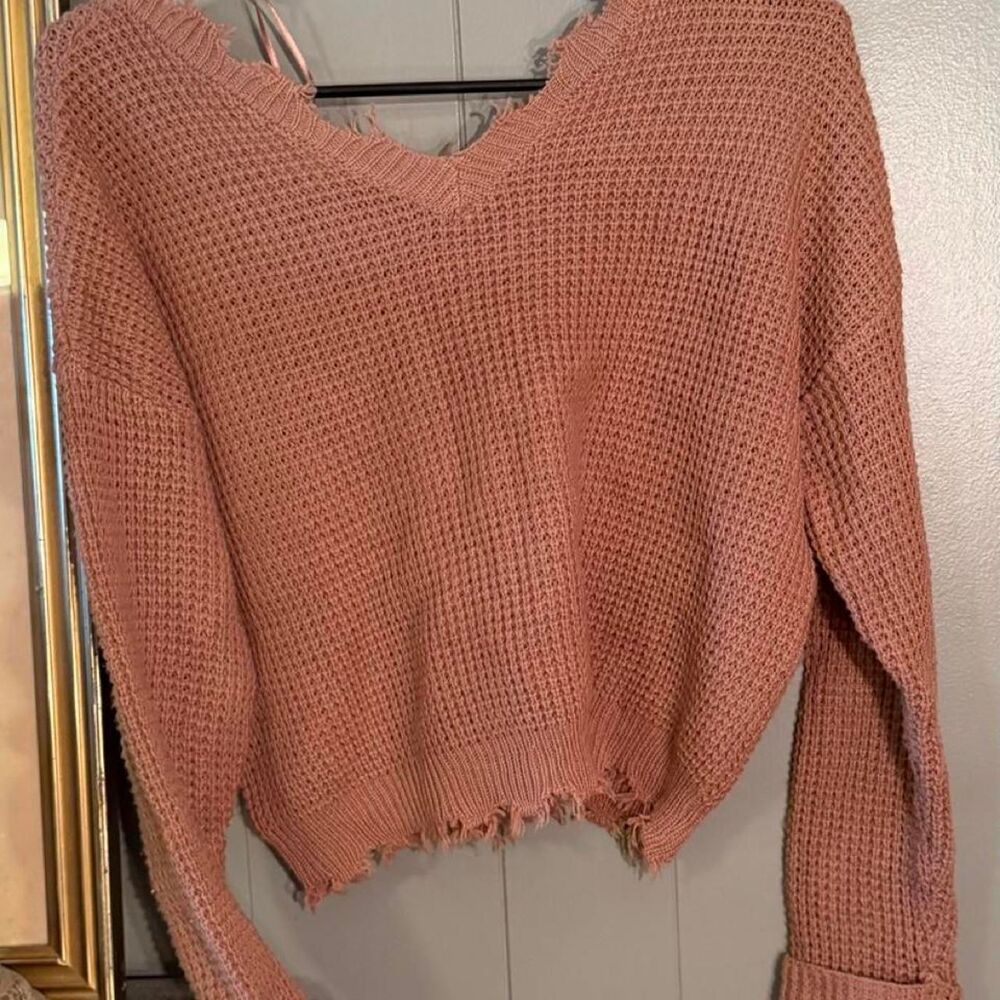 Women's Pink and Orange Jumper